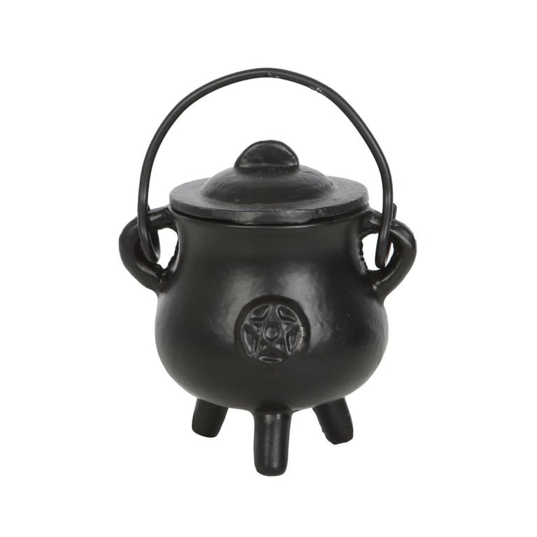 Cast Iron Pentagram Cauldron 7.5cm - Small Altar and Spell Casting Tool