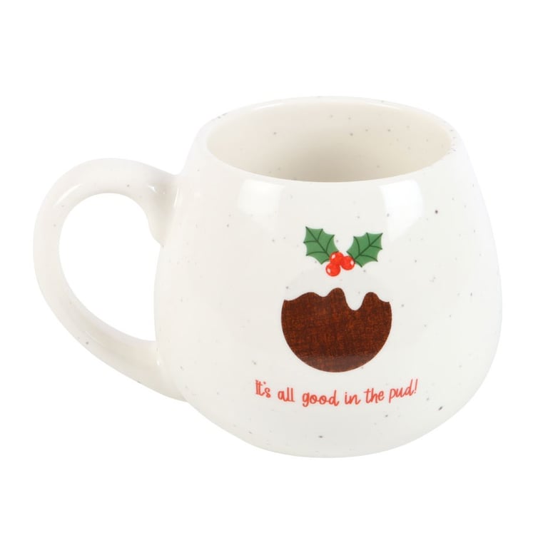 All Good in the Pud Microwave & Dishwasher Safe Christmas Mug - 500ml Capacity
