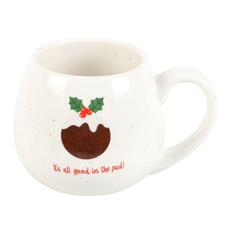 All Good in the Pud Microwave & Dishwasher Safe Christmas Mug - 500ml Capacity