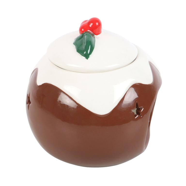 Traditional Christmas Pudding Oil Burner - Festive Fragrance Diffuser