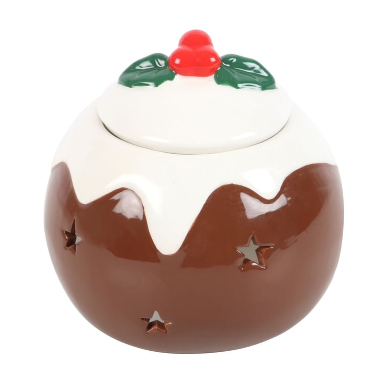 Traditional Christmas Pudding Oil Burner - Festive Fragrance Diffuser