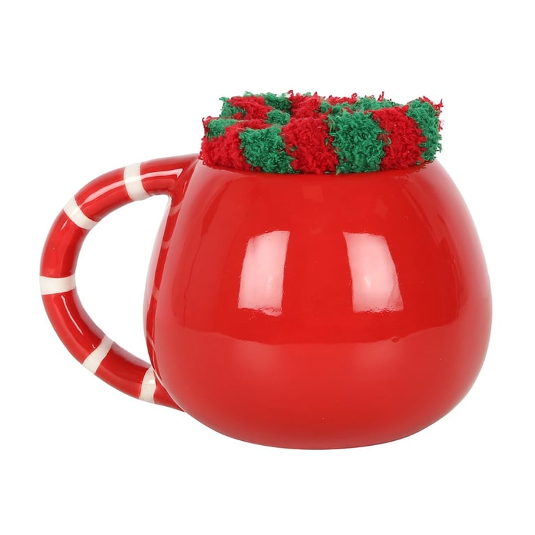 Santa Claus Mug and Cozy Christmas Socks Set - Festive Gift