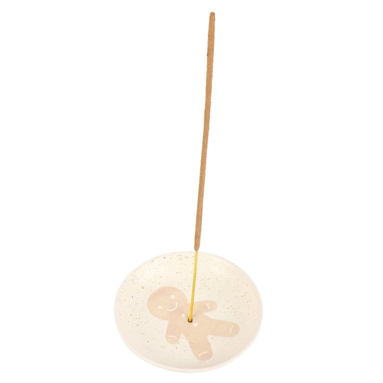 Gingerbread Man Festive Incense Holder - Catching Ash, Christmas Decor