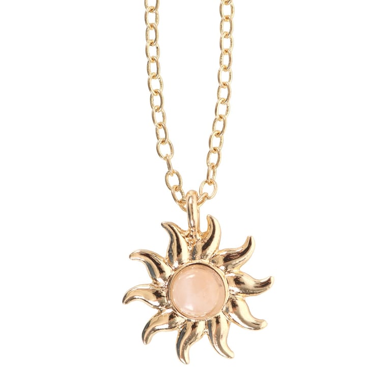 Rose Quartz Celestial Necklace - Unconditional Love and Self-Worth Promotion