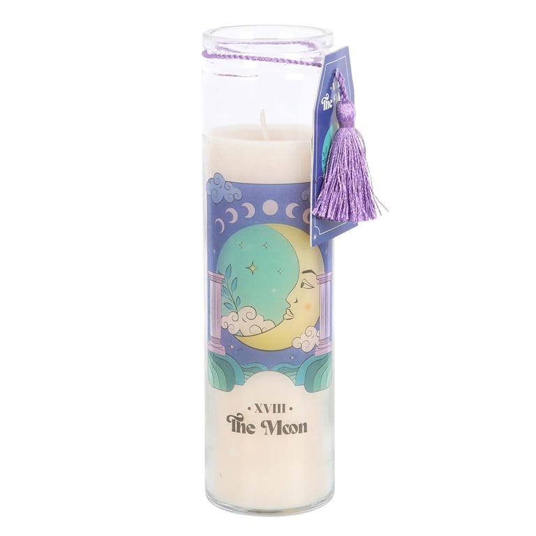 Moon Violet Tube Candle - Paraffin Wax, 70hr Burn Time, Calming Floral Scent