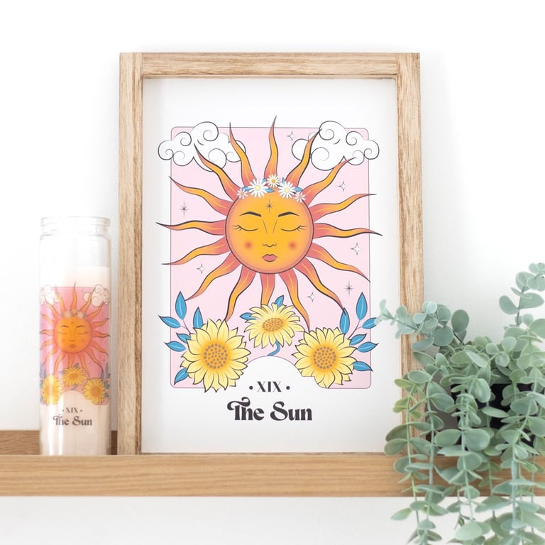 The Sun Celestial Framed Wall Print - Modern Home Decor Art Piece