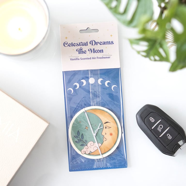 Moon Vanilla Scented Air Freshener - Calming Car and Home Fragrance
