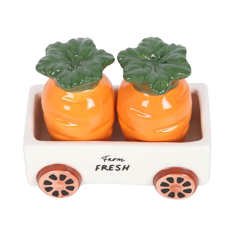 Carrot Shaped Salt and Pepper Shakers Set - Whimsical Kitchen Decor