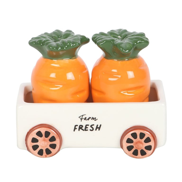 Carrot Shaped Salt and Pepper Shakers Set - Whimsical Kitchen Decor