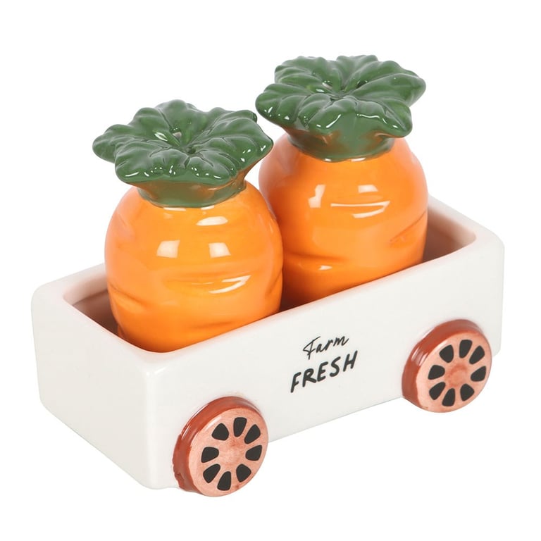 Carrot Shaped Salt and Pepper Shakers Set - Whimsical Kitchen Decor