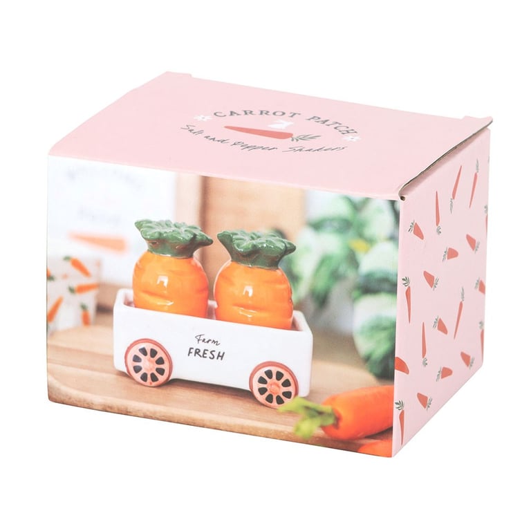 Carrot Shaped Salt and Pepper Shakers Set - Whimsical Kitchen Decor