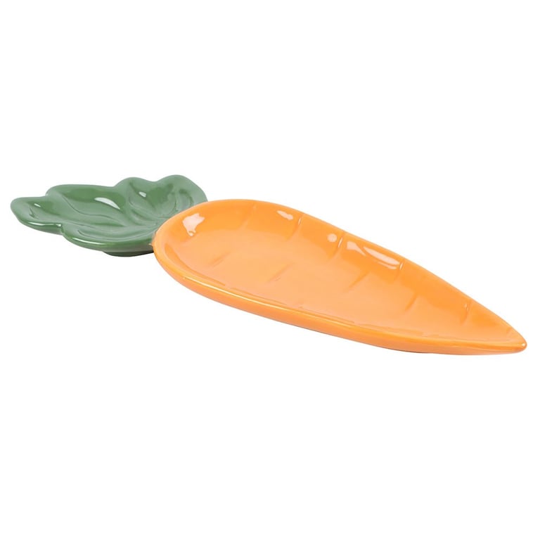 Carrot Shaped Serving Dish - Quirky Handwash Only Food Presentation Plate