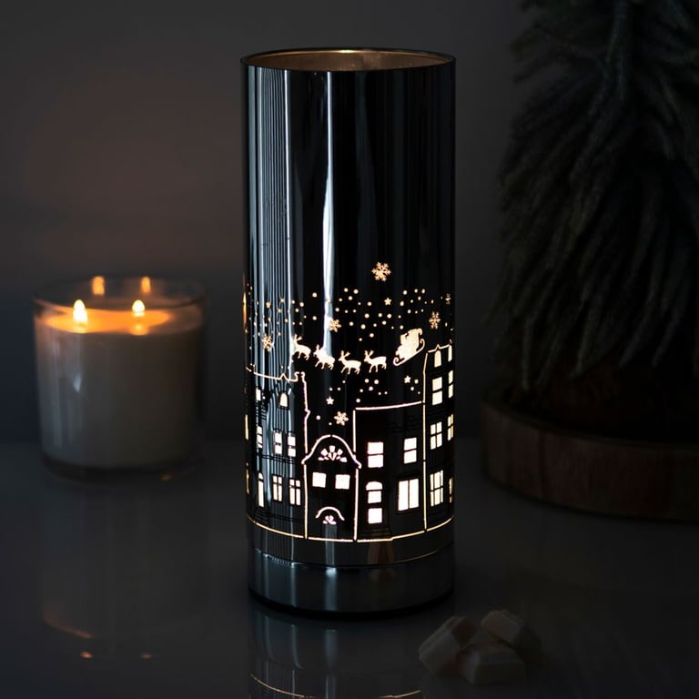 Christmas Village Electric Aroma Lamp - Cozy Winter Fragrance and Lighting Decoration