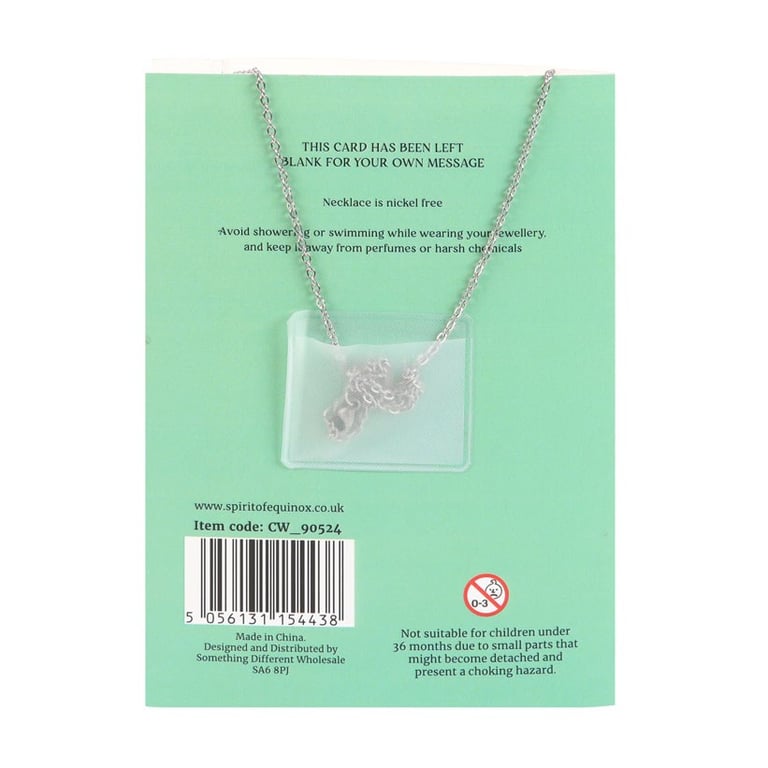 Green Aventurine Crystal Moon Necklace - Prosperity and Abundance Greeting Card Gift