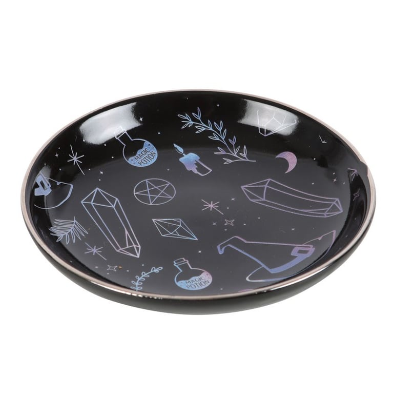 Crystal Witch Trinket Dish - Iridescent Jewelry Organizer and Home Decor Accessory