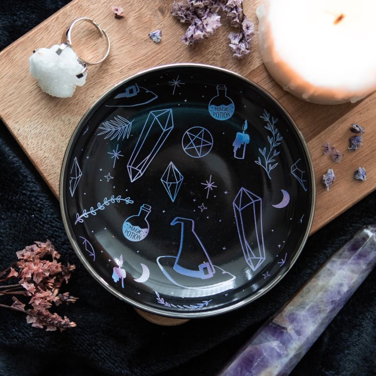 Crystal Witch Trinket Dish - Iridescent Jewelry Organizer and Home Decor Accessory