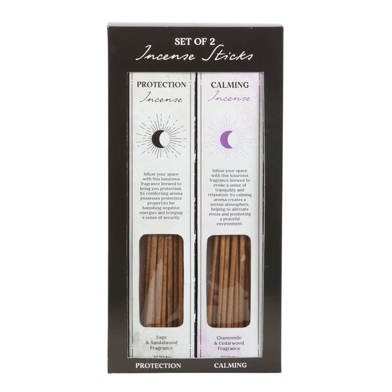 Calming & Protection Incense Stick Sets - 60 Count (2 Pack) with Stress Relief and Home Protection Fragrances