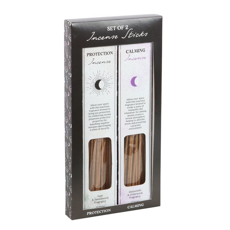 Calming & Protection Incense Stick Sets - 60 Count (2 Pack) with Stress Relief and Home Protection Fragrances