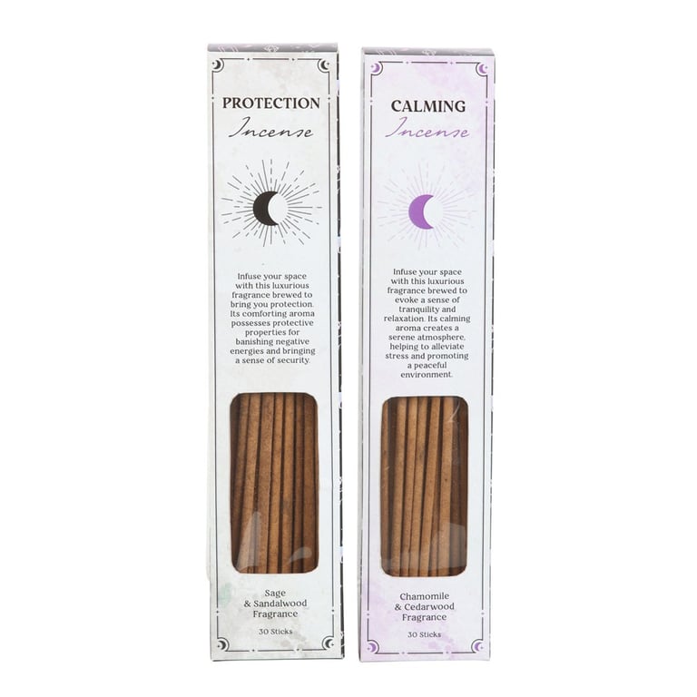 Calming & Protection Incense Stick Sets - 60 Count (2 Pack) with Stress Relief and Home Protection Fragrances