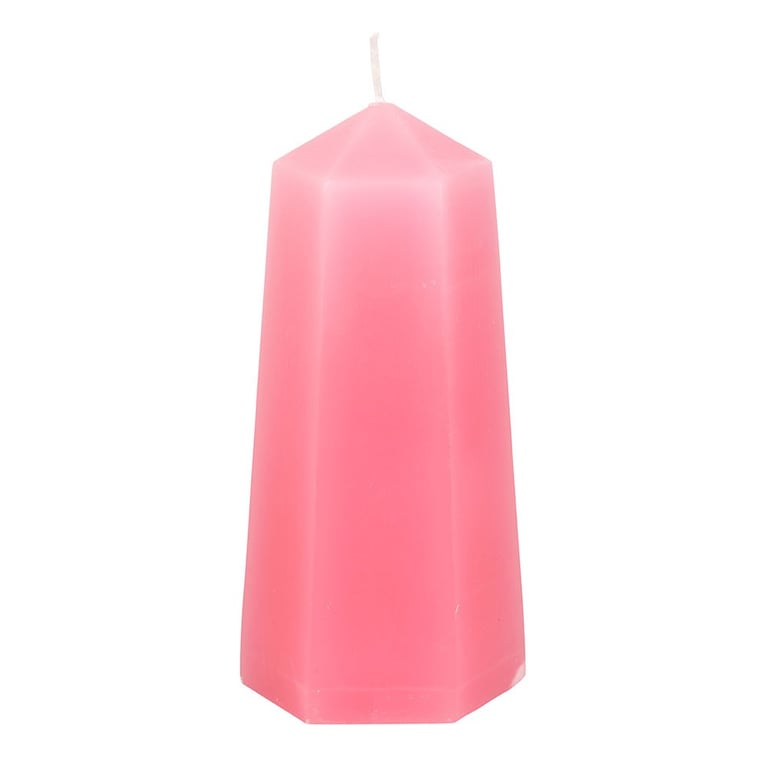 Love Crystal Candle with Rough Rose Quartz - Unscented Paraffin Wax for Sacred Space