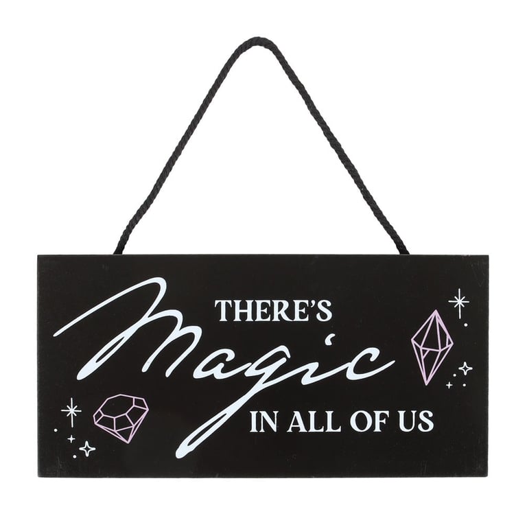 Witchy Hanging Sign - Embracing Magic and Crystal Healing at Home