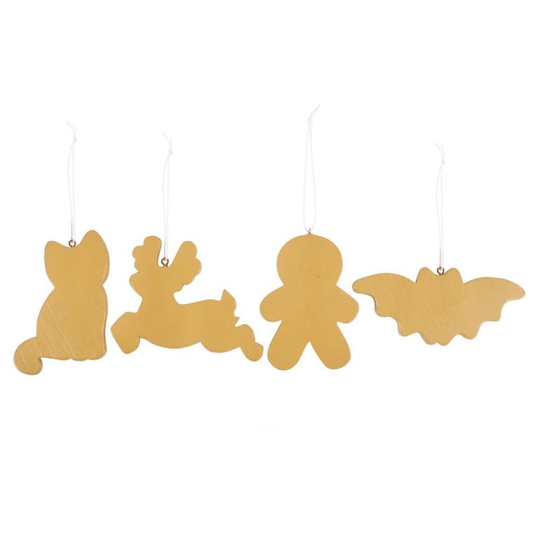 Creepy Skeleton Cookie Ornaments Set - Spooky Gingerbread Christmas Decorations