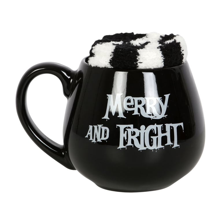 Merry and Fright Mug and Socks Set - Spooky Gift for Frightful Winter Nights