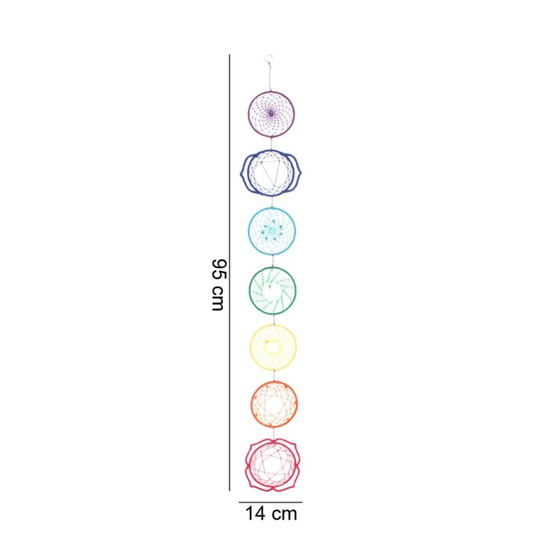 Chakra Rainbow Wall Hanging - Spiritual Home Decor Gift for Yoga and Wellness Practices