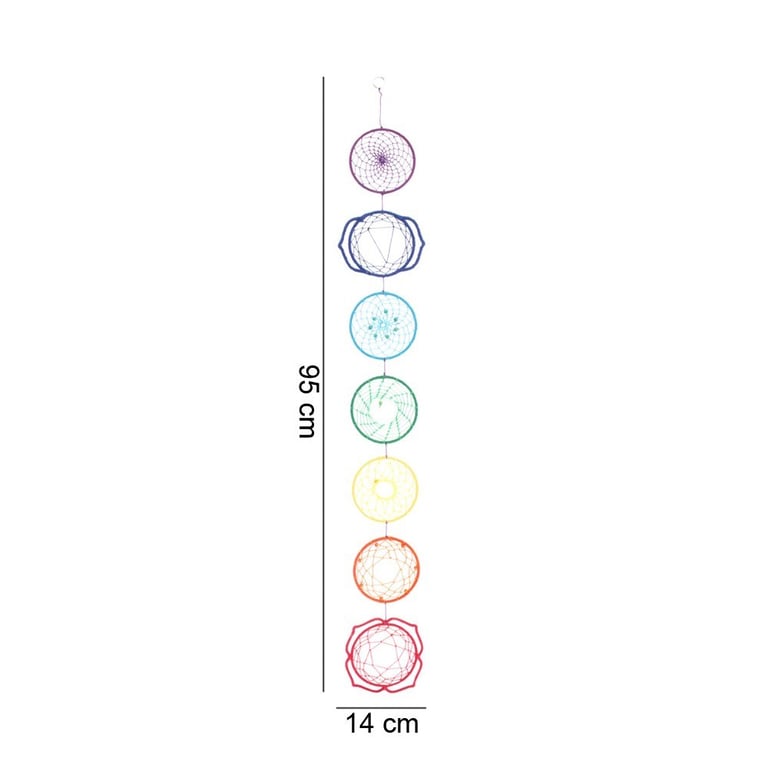 Chakra Rainbow Wall Hanging - Spiritual Home Decor Gift for Yoga and Wellness Practices