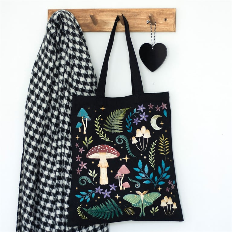 Dark Forest Polycotton Tote Bag - Eco-Friendly, Sustainable Everyday Carry