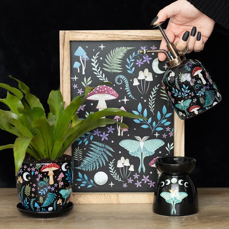 Dark Forest Ceramic Glass Plant Mister - Indoor Garden Home Decor Accessory