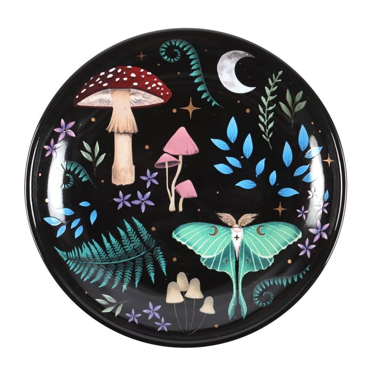 Dark Forest Print Trinket Dish - Celestial Magic Home Decor Treasure Storage