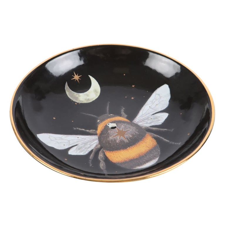 Forest Bee Ceramic Incense Plate - Elegant Design and Versatile Holder for Sticks and Cones