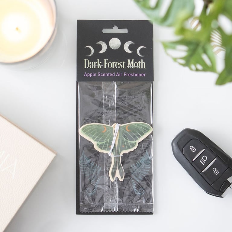 Luna Moth Apple Scented Air Freshener - Crisp Apple Smell for a Refreshing Car Experience