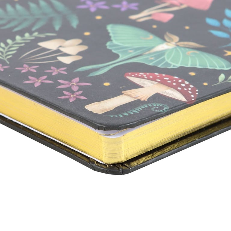 Dark Forest A5 Notebook - 100 Lined Pages with Gold Foil Edges and Ribbon Marker