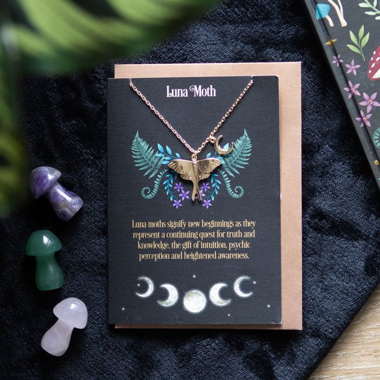 Luna Moth Necklace Gift Set - New Beginnings Personal Growth Jewelry