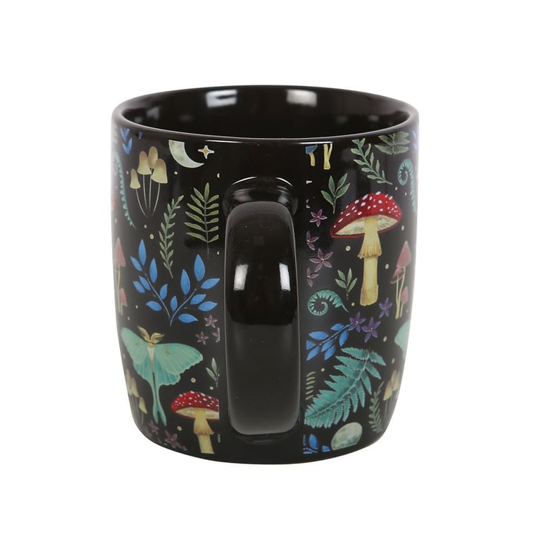 Dark Forest Print Mug - Mystical 340ml Ceramic Cup, Dishwasher & Microwave Safe, Magic Morning Start