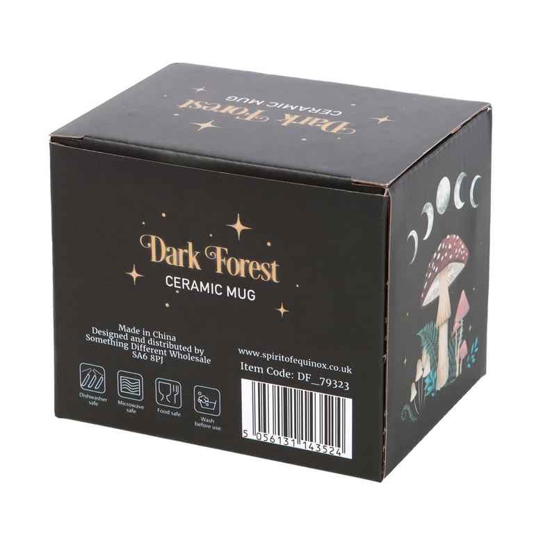 Dark Forest Print Mug - Mystical 340ml Ceramic Cup, Dishwasher & Microwave Safe, Magic Morning Start
