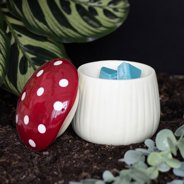 Mushroom Shaped Oil Burner - Home Fragrance Decor and Scent Diffuser Lamp