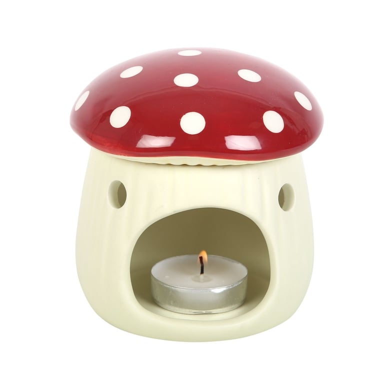 Mushroom Shaped Oil Burner - Home Fragrance Decor and Scent Diffuser Lamp