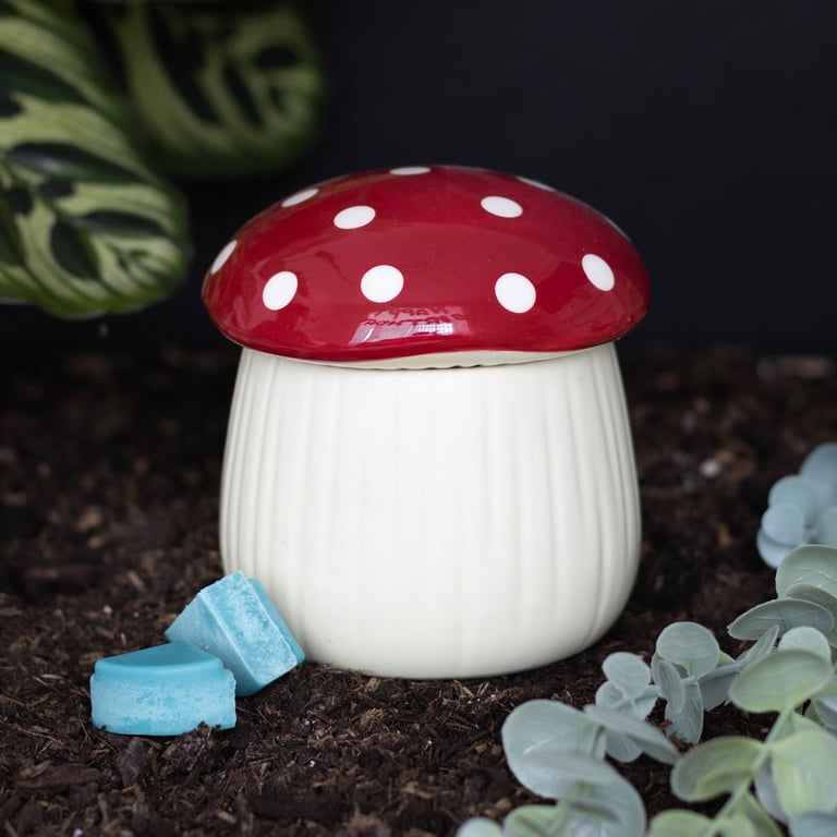 Mushroom Shaped Oil Burner - Home Fragrance Decor and Scent Diffuser Lamp
