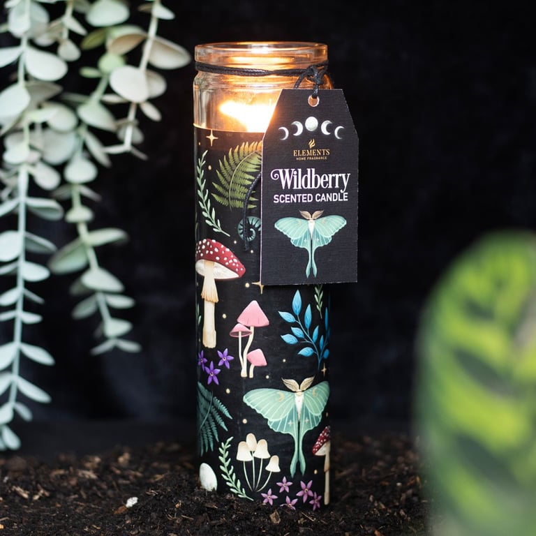 Dark Forest Wildberry Paraffin Wax Candle - 70 Hour Burn Time, Home Decor