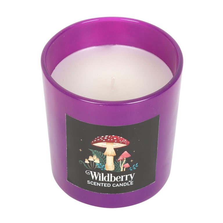 Forest Mushroom Wildberry Candle - Vegan Paraffin Wax, 25-Hour Burn Time, Mystical Dark Forest Aroma