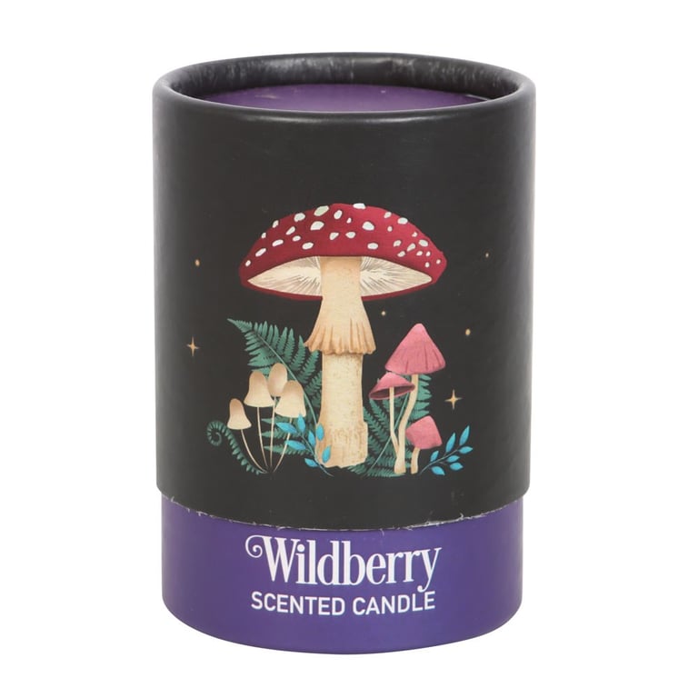 Forest Mushroom Wildberry Candle - Vegan Paraffin Wax, 25-Hour Burn Time, Mystical Dark Forest Aroma