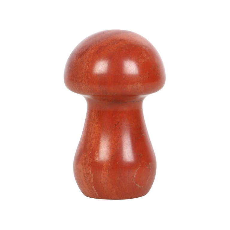 Magical Red Jasper Crystal Mushroom - Promotes Wellbeing and Balance Energy through Crystal Healing