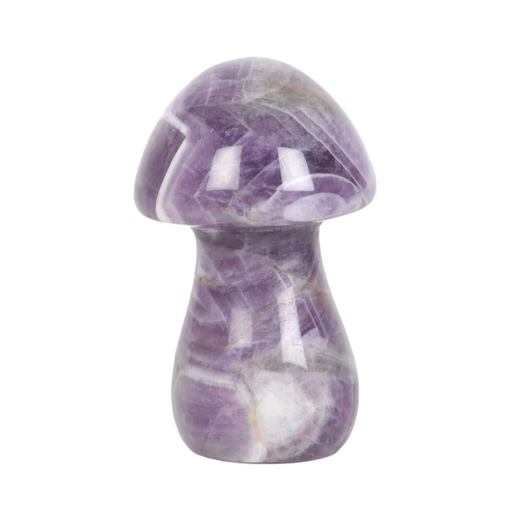 Amethyst Crystal Mushroom - Positive Energy Healing Stone for Courage and Relationships