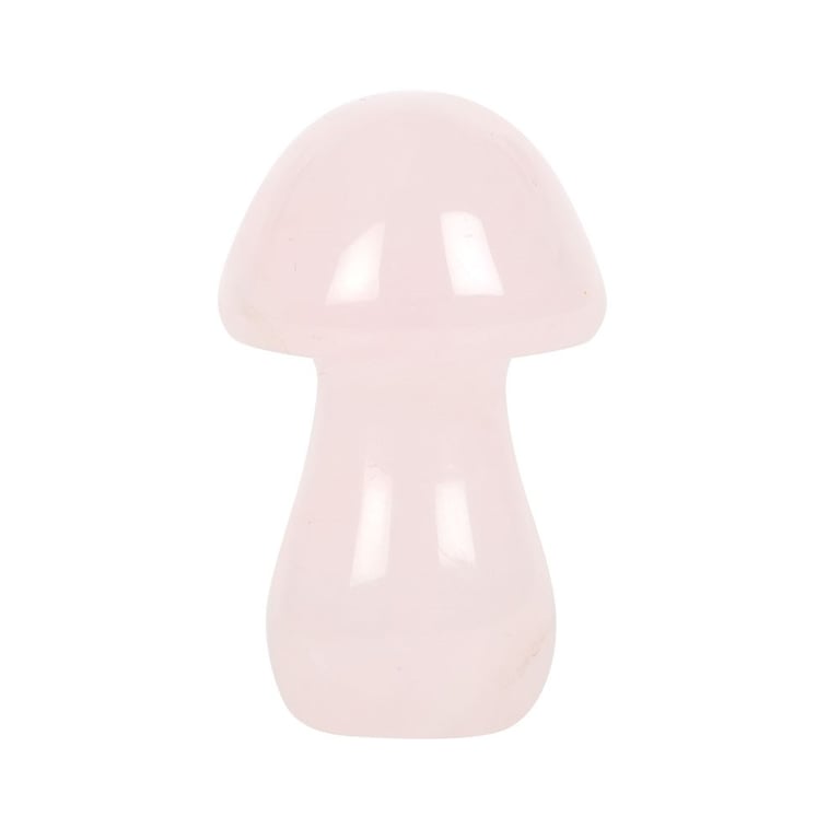 Rose Quartz Crystal Mushroom for Self-Love and Confidence Promotion