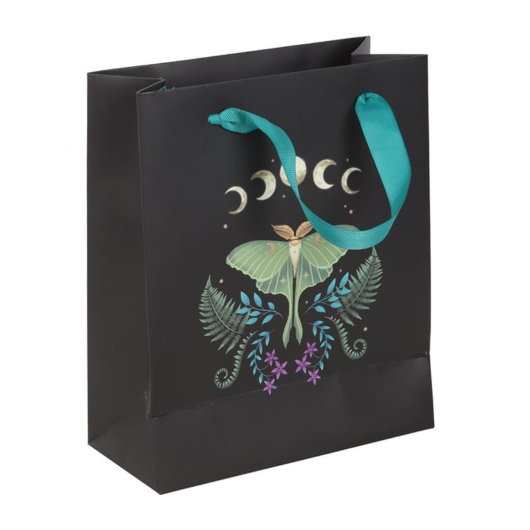 23cm Mystical Luna Moth Gift Bag - Eco-Friendly Moon Phase Design Bag