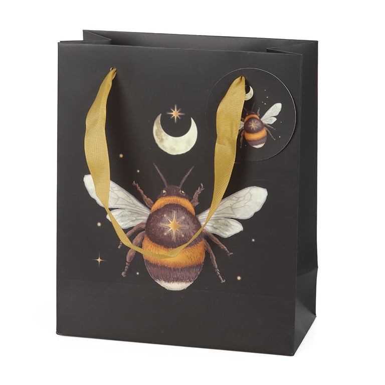 23cm Tall Forest Bee Gift Bag with Mystical Design