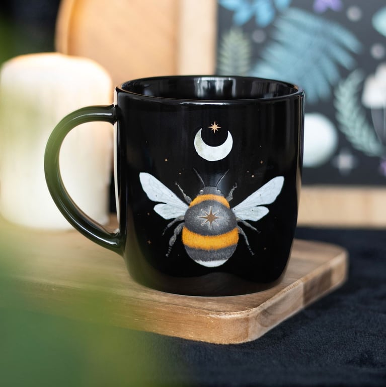 Forest Bee Ceramic Mug - 340ml Capacity, Dishwasher & Microwave Safe